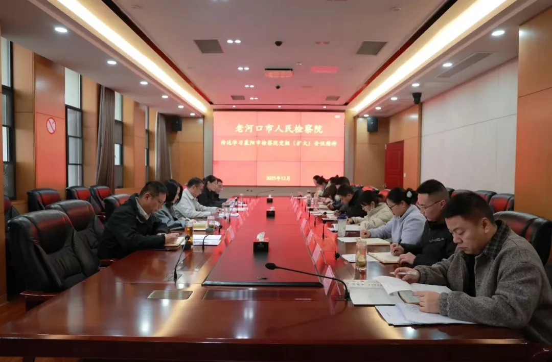 锚定标杆抓落实 提质增效勇争先 ——老河口市检察院召开党组（扩大）会议