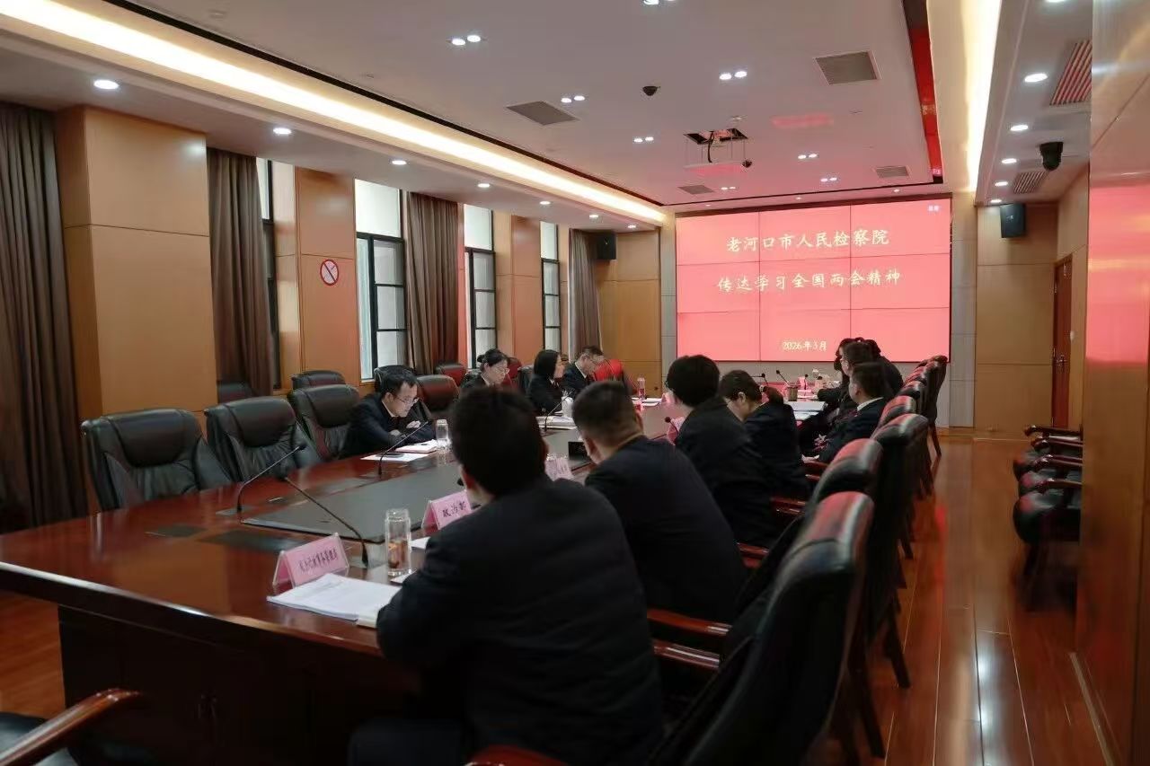 老河口市检察院召开党组（扩大）会传达学习全国两会精神